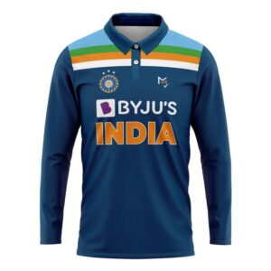 Team Indian Fan Cricket Jersey Full Sleeve Designed by Akiba: The fabric of this jersey is signature and very trendy to wear.